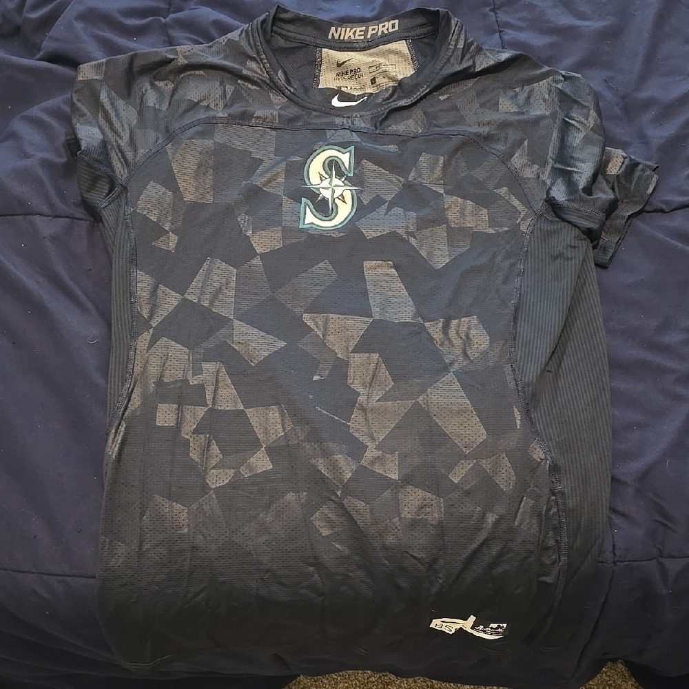 Nike Pro Seattle Mariners Blue Shirt